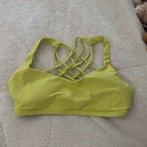 Lululemon Athletica Vibrant Green Strappy Sports Bra